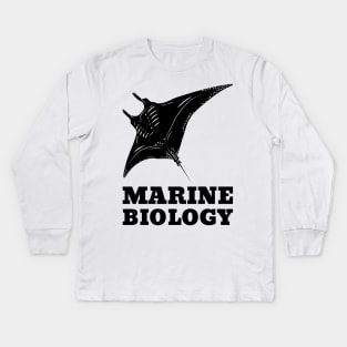 Marine Biology Manta Ray Kids Long Sleeve T-Shirt